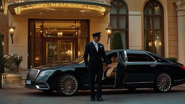 Luxury chauffeur background